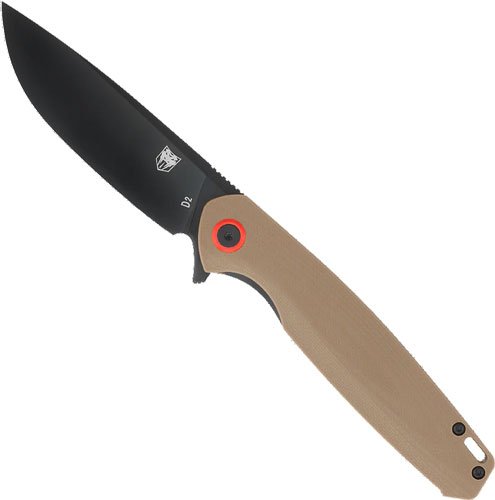 CTRATHBRN.jpg COBRATEC RATH 3.5" FOLDER - BROWN D2 BLACK BLADE