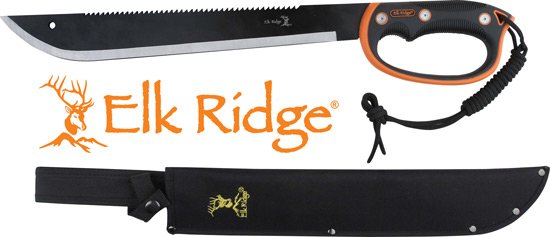ER279S_2.jpg MC ELK RIDGE MACHETE 21.5" - BLADE W/SHEATH D-HANDLE BLK/SS