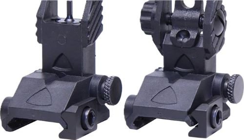 EZSIGHTS.jpg GUNTEC AR-15 EZ SIGHTS POLY - BACK UP THIN IRON SIGHT SET