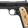 G051068490_LEFT.jpg BROWNING 1911-22 22LR COMPACT - MEDALLION 3.58" BLACK/MAPLE