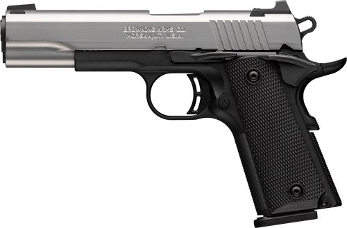 G051118492_LEFT.jpg BROWNING 1911-380 STAINLESS - 380ACP 4.25"FS 8RD BLK/SS