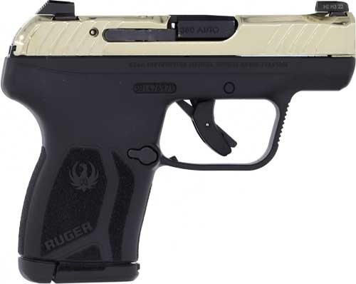 G13742.jpg RUGER LCP MAX 380ACP FRONT - NIGHT SGT CHAMPAGNE PVD SLIDE