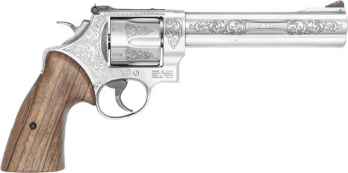 S&W 629 ENGRAVED 44 MAG 6.5" - 6-SHOT WALNUT GRIPS SS