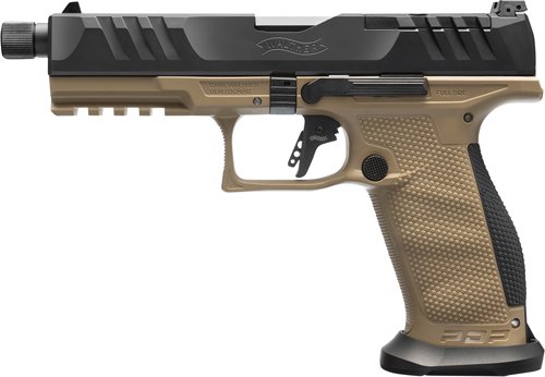 WALTHER PDP OR PRO SD 9MM 5.1" - 18-SHOT TAN POLYOMER FRAME