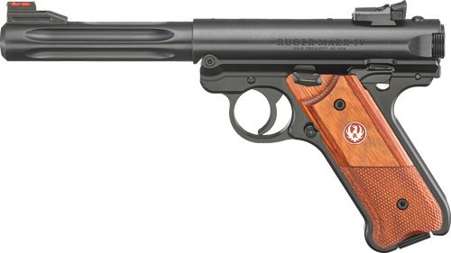 RUGER MARK IV HUNTER 22LR - 5.5" BLUE FLUTED ADJ. LAMINATD