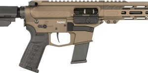 G45A890FMB.jpg CMMG PISTOL BANSHEE MKG 45ACP - 8" EJECTOR RIP BRACE BRONZE