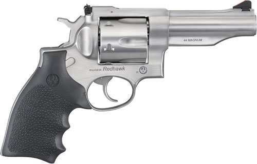 G5044.jpg RUGER REDHAWK 44 REM MAG 4.2" - STAINLESS RUBBER ADJUSTABLE