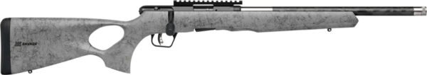 G70818.jpg SAVAGE B17 17HMR TIMBERLITE - THUMBHOLE 18" CF 10RD GRY WOOD