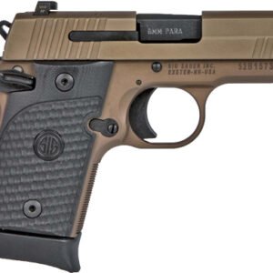 SIG P938 EMPEROR SCORPION 9MM - SAO (1)6RD&(1)7RD SIGLITE FDE