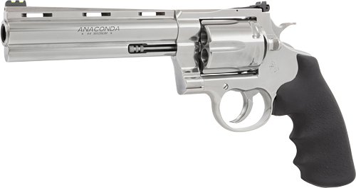 GANACONDASP6RFT.jpg COLT ANACONDA 44MAG 6" 6RD - STAINLESS RUBBER GREEN SIGHT