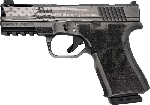 GBROFLTRUMPGMGB.jpg BLACK RAIN FRONTLINE 9MM - PISTOL TRUMP CUSTOM 15RD GREY