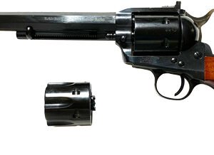 GCA364.jpg CIMARRON SA BAD BOY 10MM AUTO - 8" W/EXTRA .38/40 CYLINDER