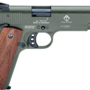 GERG2210M1911G.jpg GERMAN SPORT 1911 22LR - 5" OD GREEN/FAUX WOOD 10RD