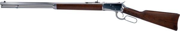 GH9235724F9_LEFT.jpg HERITAGE R92 357MAG LEVER - 12-SH 24" OCTAGON SS HARDWOOD