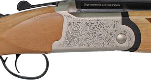 GIJ60028BLONDE_ENGRAVING.jpg IVER JOHNSON 600 O/U 28GA - 28"VR MATTE BLONDE WOOD