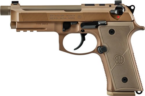 GJS92QM9A4G.jpg BERETTA M9A4 G CENTURION 9MM - 4.8" 10RD TAN OR THREADED USA