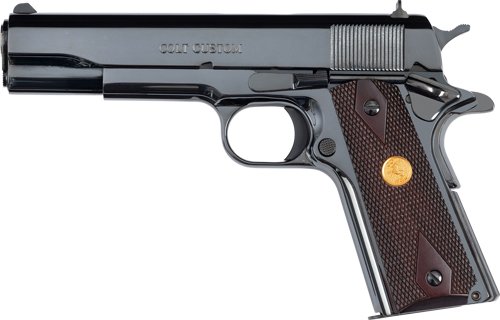 GO1911C38RB_LEFT.jpg COLT GOVERNMENT 1911 38 SUPER - 5" 9RD ROYAL BLUE ROSEWOOD