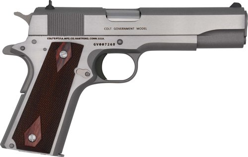 GO1911CSS38_RIGHT.jpg COLT GOVERNMENT 1911 38 SUPER - 5" 9RD STAINLESS ROSEWOOD