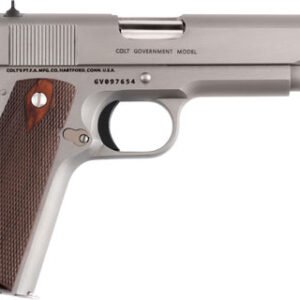 GO1911CSS9_1.jpg COLT GOVERNMENT 1911 9MM 5" - 7RD STAINLESS ROSEWOOD
