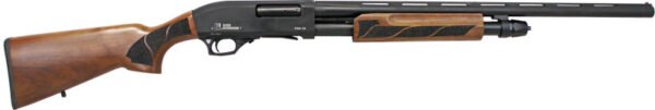 GPAS20WOOD28.jpg IVER JOHNSON PUMP 20GA 3" - 28"VR BLACK WALNUT