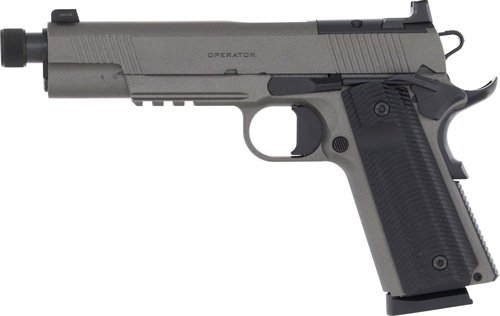 GPOT9230TAOS_LEFT_1.jpg SPRINGFIELD 1911 OPERATOR AOS - 45 ACP 5" 8RD GRAY THREADED