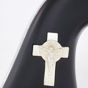 CIMARRON HOLY SMOKER 45LC FS - 4.75" WHITE/SILVER CROSS BLACK