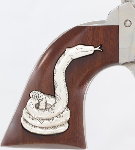GPP410WSSI01_GRIP.jpg CIMARRON MAN W/NO NAME 45LC - FRONTIER 4.75" SILVER SNAKE
