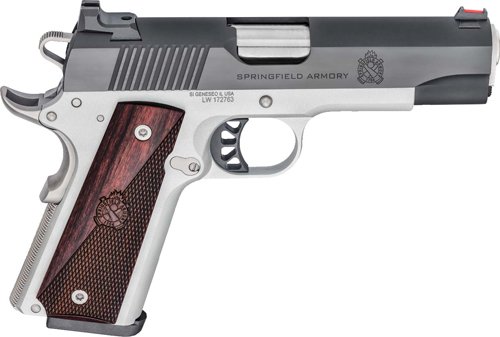 GPX9121L.jpg SPRINGFIELD 1911 RONIN 10MM - 5" SS/BLUED W/ WOOD GRIPS