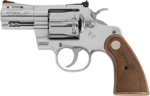 GPYTHONSP2WCTS_1.jpg COLT PYTHON 357MAG 2.5" 6RD - STAINLESS WALNUT MEDALLION GRP
