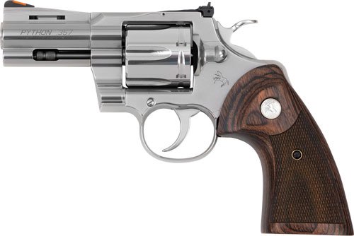 GPYTHONSP3WTS.jpg COLT PYTHON 357MAG 3" 6RD - STAINLESS WALNUT GRIPS