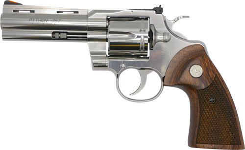 COLT PYTHON 357MAG 4.25" 6RD - STAINLESS WALNUT GRIPS