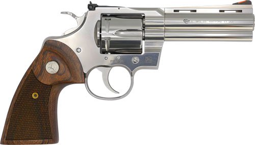 COLT PYTHON 357MAG 4.25" 6RD - STAINLESS WALNUT GRIPS