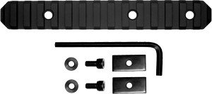 GTSW191_1.jpg GROVTEC RAIL SECTION STOCK AR - 6" 15 SLOT ALUMINUM BLACK