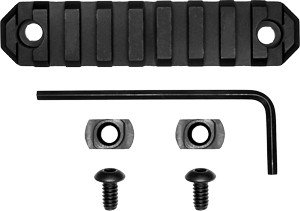 GTSW238_1.jpg GROVTEC RAIL SECTION M-LOK - 3.8" 9 SLOT ALUMINUM BLACK