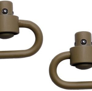 GTSW253_1.jpg GROVTEC HD PUSH BUTTON SWIVELS - CERAKOTE FDE 1 1/4" 2-PACK