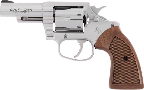GVIPERSP3WRR_LEFT.jpg COLT VIPER 357MAG 3" 6RD - STAINLESS WALNUT GRIPS