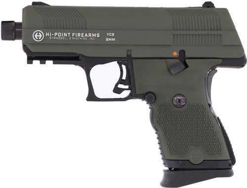 GYC9OD_LEFT_1.jpg HI-POINT PISTOL YC9 9MM 10RD - 3.93" OLIVE DRAB SLIDE THREAD