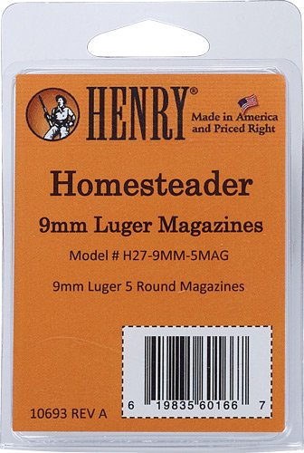 H279MM5MAG_PKG-BACK_2.jpg HENRY MAGAZINE 5RD - FOR HENRY HOMESTEADER 9MM
