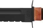 K1219.jpg KA-BAR FIGHTING/UTILITY KNIFE - 7" SRRTD W/LTHR SHTH US ARMY
