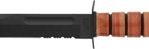 K1219.jpg KA-BAR FIGHTING/UTILITY KNIFE - 7" SRRTD W/LTHR SHTH US ARMY
