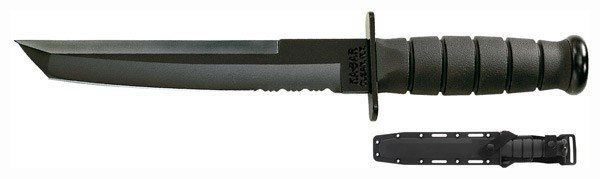K1245.jpg KA-BAR TANTO KNIFE - 8" W/PLASTIC SHEATH BLACK