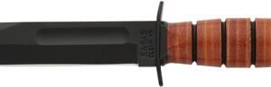 K1250.jpg KA-BAR FIGHTING/UTILITY KNIFE - 5.25" SHORT W/LTHR SHTH USMC