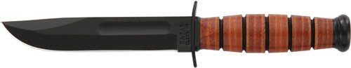 K1250.jpg KA-BAR FIGHTING/UTILITY KNIFE - 5.25" SHORT W/LTHR SHTH USMC