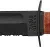 K1252.jpg KA-BAR FIGHTING/UTILITY KNIFE - 5.25" SHRT W/LTHR USMC SERRTD