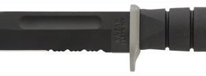 K1282.jpg KA-BAR D2 EXTREME KNIFE - 7" SERR W/PLASTIC SHEATH