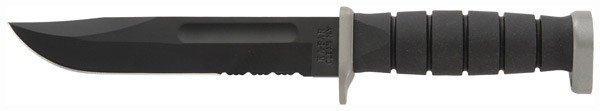 K1282.jpg KA-BAR D2 EXTREME KNIFE - 7" SERR W/PLASTIC SHEATH