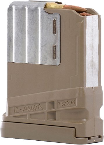 L7G210TDE_1.jpg LANCER MAGAZINE L7AWM SR-25 G2 - 7.62X51 10RD TRANSLUCENT FDE