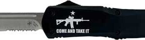 LAR15532_2.jpg TEMPLAR KNIFE LARGE OTF COME - AND TAKE IT AR 3.5" SILVER BLD