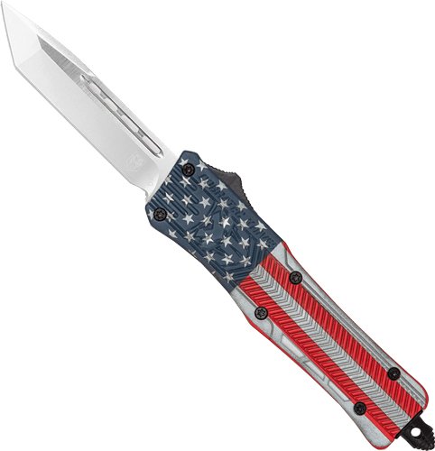 LUSACTK1LTNS.jpg COBRATEC LARGE CTK1 OTF - AMERICAN FLAG CRKTE 3" TANTO