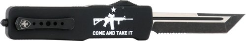 TEMPLAR KNIFE LARGE ZINC OTF - COME & TAKE IT AR 3.5" D2 SRTD
